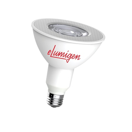 Elumigen 16.5W PAR38 Rough Service Lamp, 1500 Lumens, 120V, 4000K, 25 Degree, 100W Equivalent P38L1500C40W25-1B